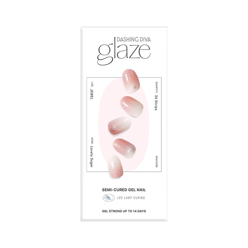 DASHING DIVA - Glaze Semi-Cured Gel Nail: ZMJA048N_CN Lovely Sugar