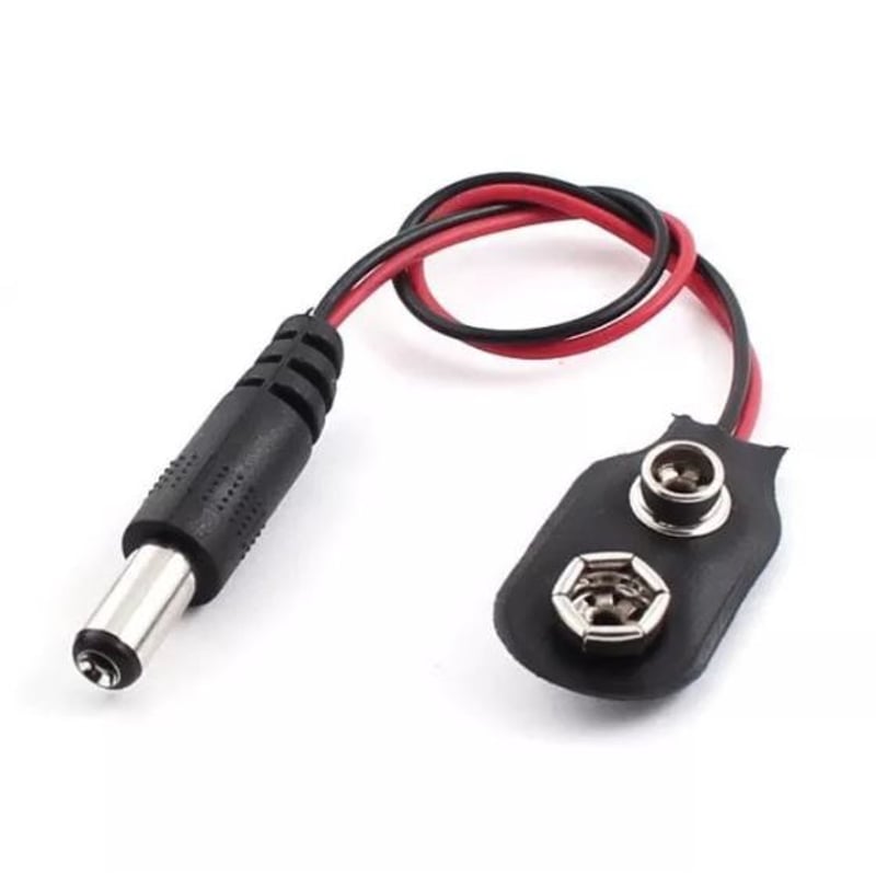 GENERICO Cable Poder Macho Batería 9v compatible con Arduino Pic Etc ...