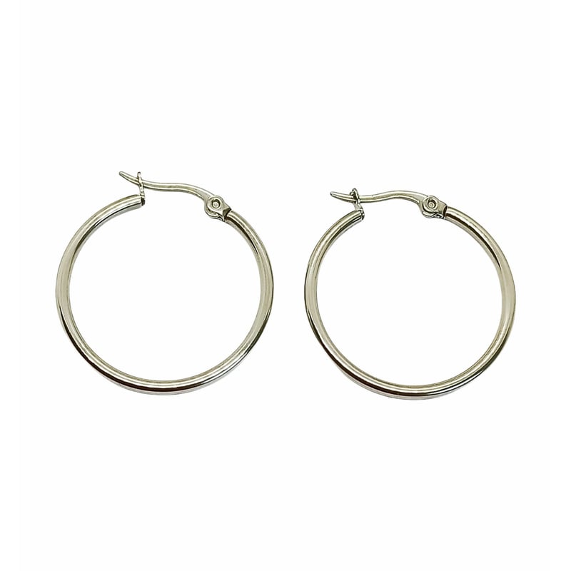 ELBAULDEJUMA Aros argollas chicas 25 mm acero inoxidable hipoalergenico falabella