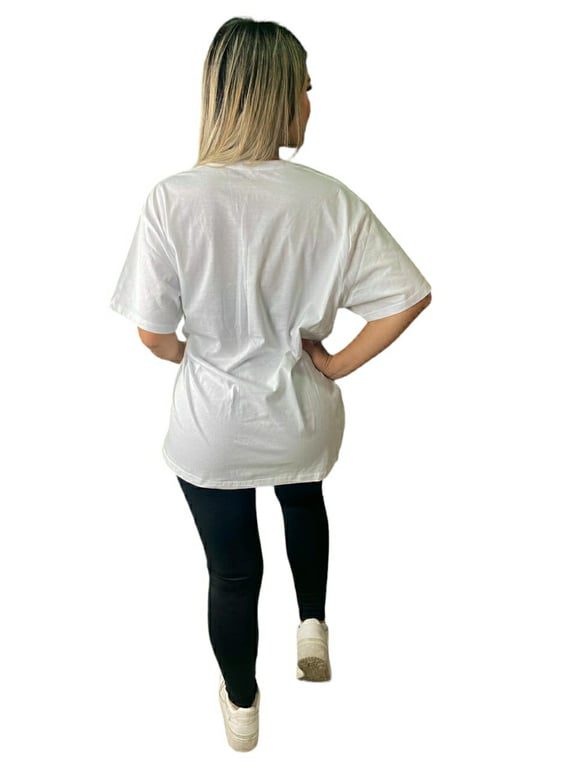 GENERICO Polera Oversize Blanca Zumba falabella