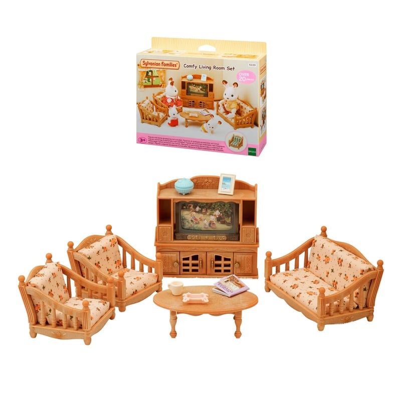 Sylvanian Families Set De Salón Con Más De 40 Piezas – Muebles Y Accesorios Para Casitas De Muñecas