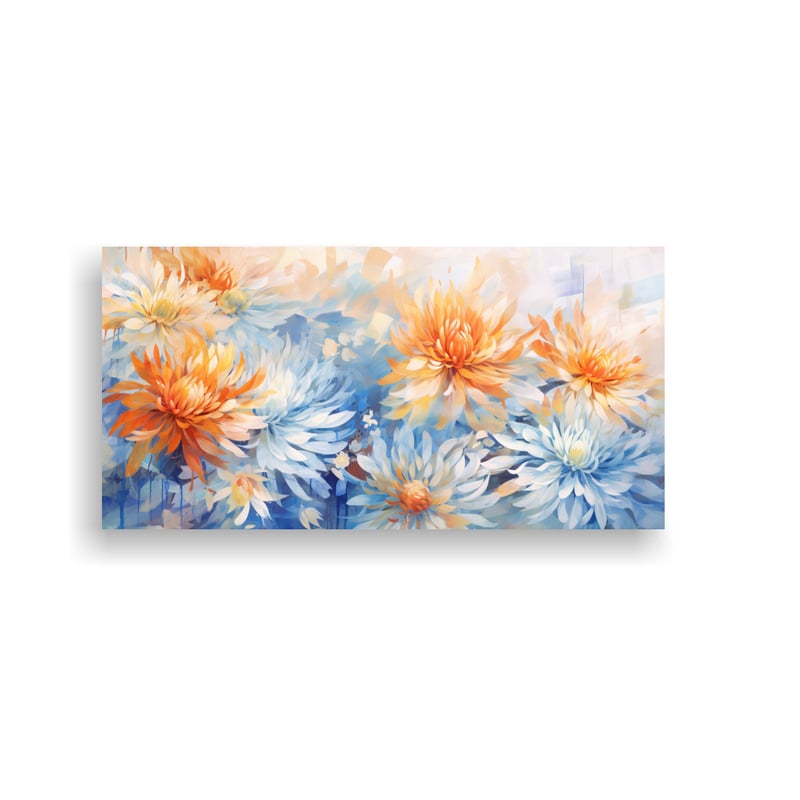 GENERICO - Pinturas Abstractas Duraderas De Colores Naranja Y Azul Con  100x50cm