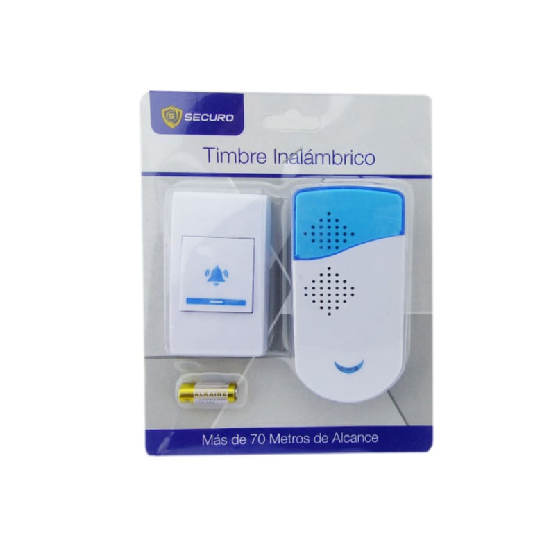 GENERICO Timbre Inalambrico Pila 12v Alcance 70Mts 32 Melodias ...