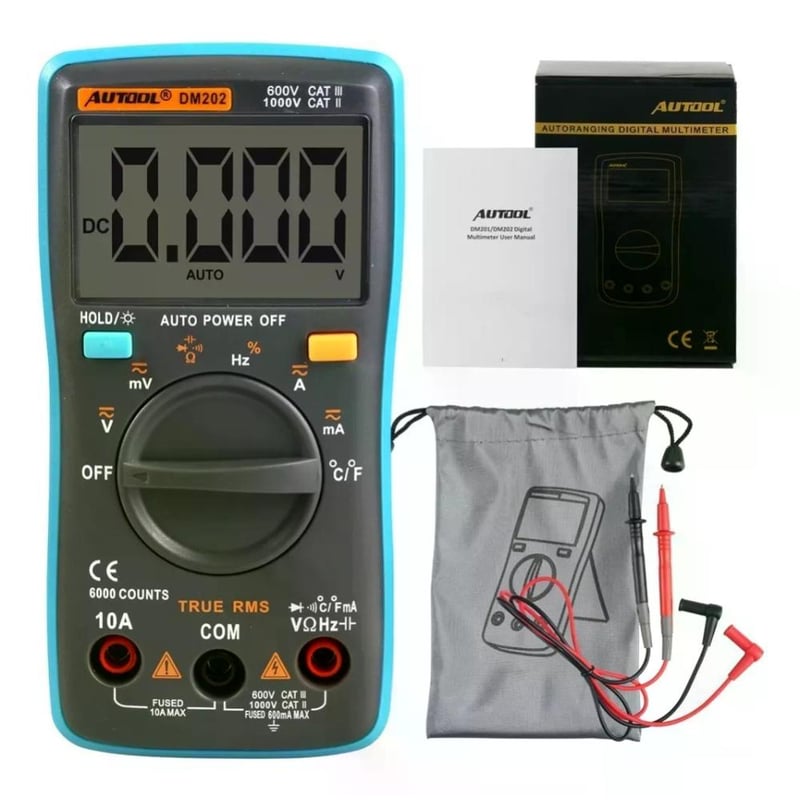 Multitester Multimetro Amperimetro Voltimetro Autool Dm202 GENERICO ...
