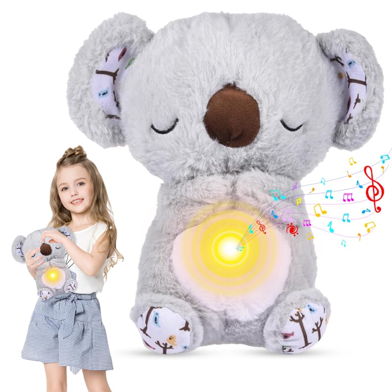 Peluche che respira koala giallo o grigio con musica rilassante • Mio Peluche che respira koala giallo o grigio con musica rilassante • Mio