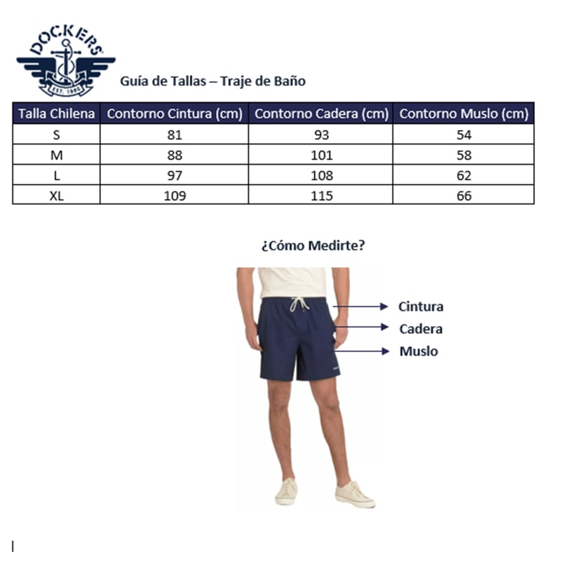 Guia de tallas dockers hombre hotsell