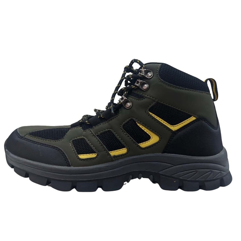 HIKEUP Zapatos De Senderismo Para Hombre, Calzado De Tela De Malla Cuero De Gamuza Para Deportes
