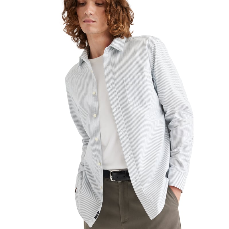 DOCKERS Camisa Hombre Original Button Up Slim Fit Rayas Azul Dockers falabella