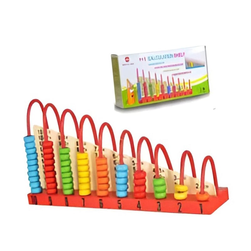 Ábaco De Madera Con Tablero Digital - Juguete Educativo Montessori Para Aprender Matemáticas
