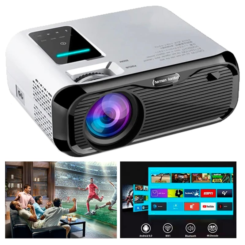 GENERICO Proyector Android Hd 1080p Wifi Bt Parlantes Video Beam ...