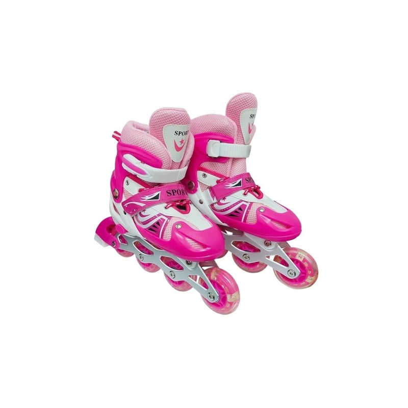 GENERICO Patines En Linea Ajustable Rosado Para Niñas Rueda Rosa S ...