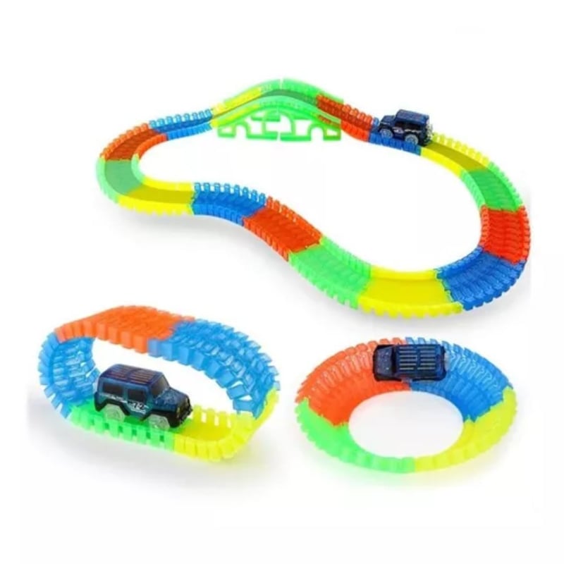 GENERICO Juguete Pista De Autos Luminosa Flexible Armable Ninos falabella