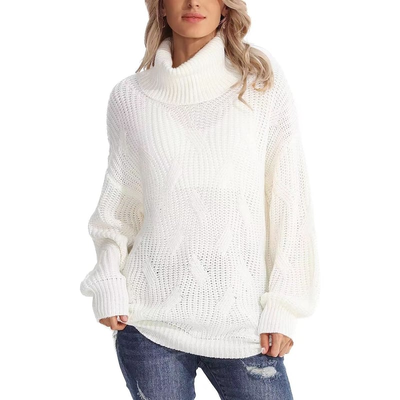 TIOZONEY Sweater Cuello de Cuello Alto Mujer falabella