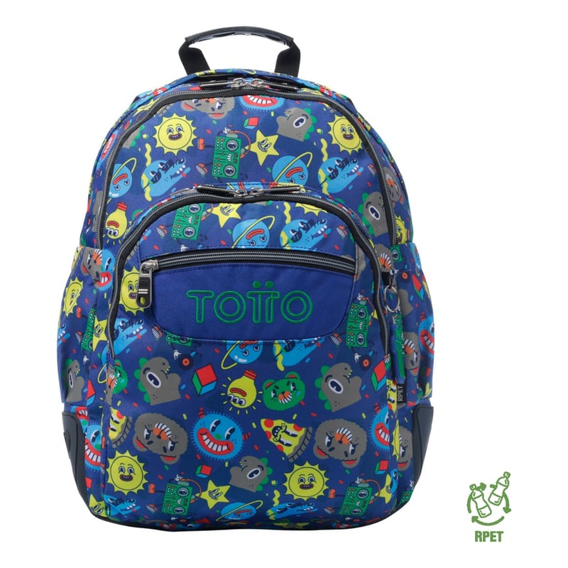TOTTO Totto Mochila Escolar Impermeable Rpet Nino Juvenil Eco002 falabella