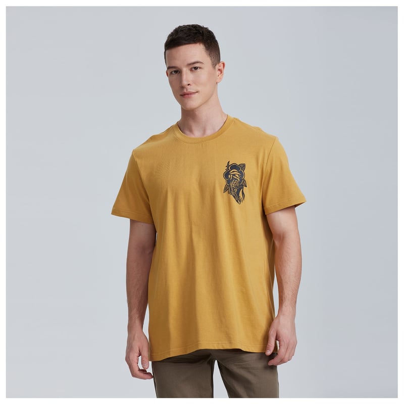 Polera mostaza hombre shop