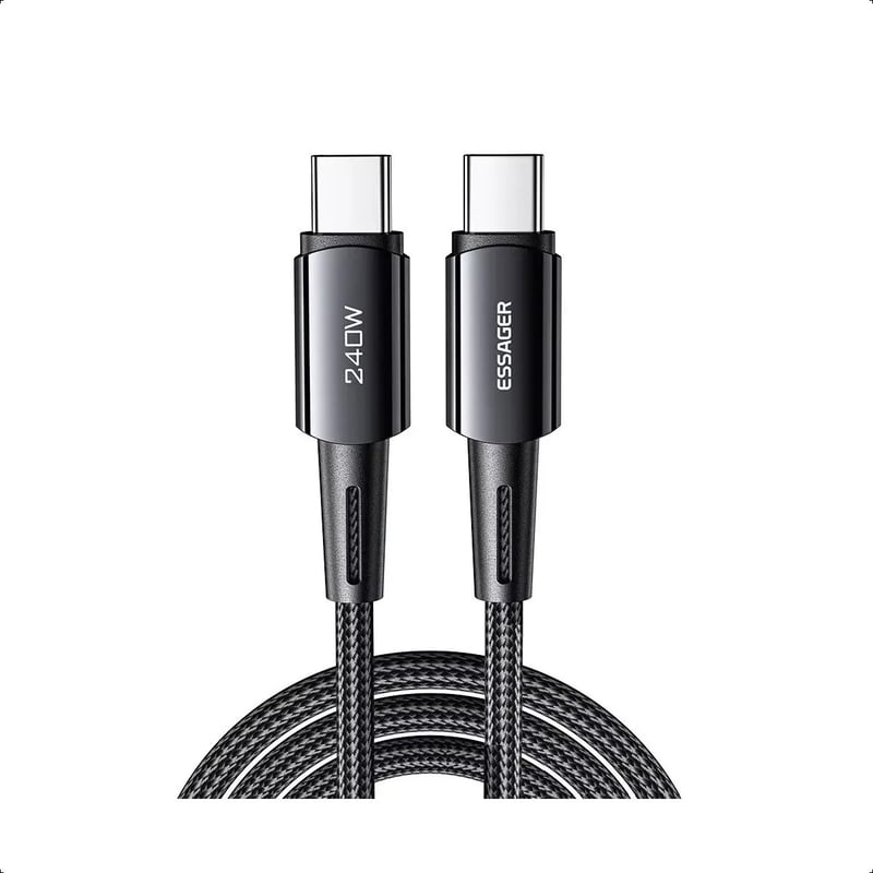 ESSAGER - Cable Usb Tipo C- C Essager 240w 5a Pd3.1 Para Notebook 1 M