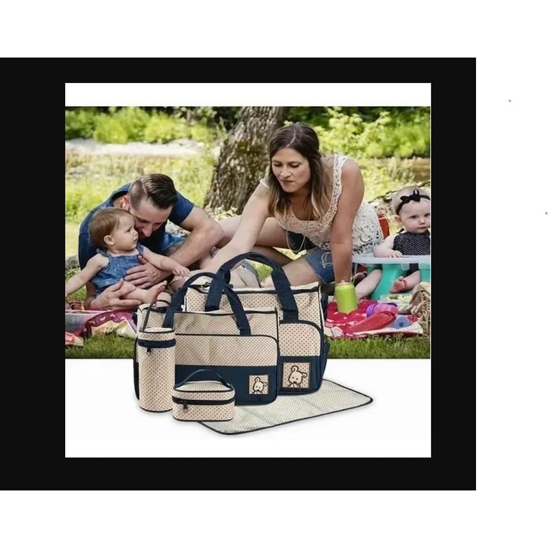 GENERICO Bolso Maternal 5 Piezas Mudador falabella
