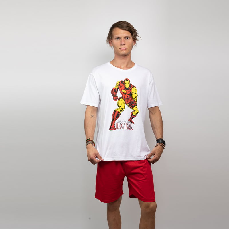 Pigiama Marvel Iron Man Nero – Pantaloni Lounge In Cotone, Taglie M-L-XL-2XL - Foto 3