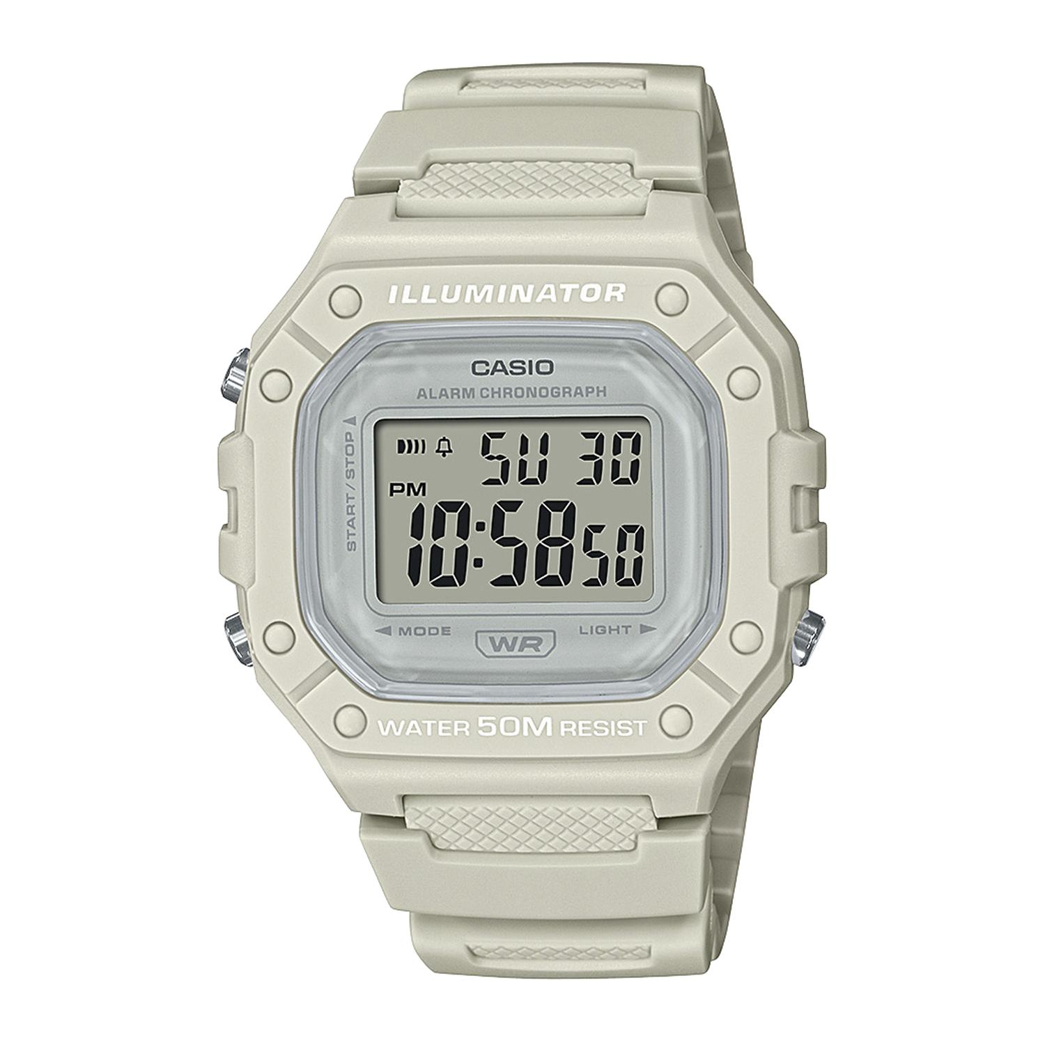 CASIO Reloj CASIO W 218HC 8AVDF Resina Hombre Beige falabella
