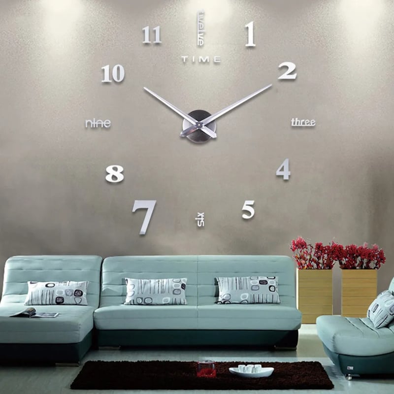 Reloj de pared 3D sin marco Reloj de pared digital simple moderno DIY Sodimac Chile