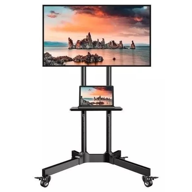 GENERICO Rack Soporte Con Ruedas Stand De Tv Móvil 32 A 70 Color Negro ...
