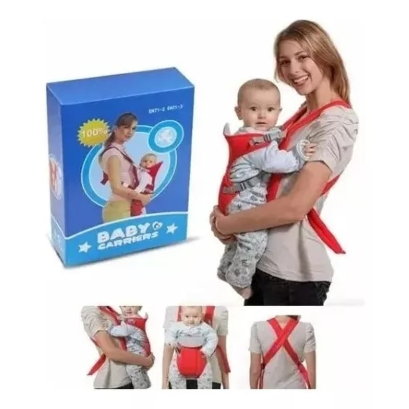 Mochila Con Correa Anti-Pérdida Para Bebés - Algodón Suave, 100 Cm (Rojo)