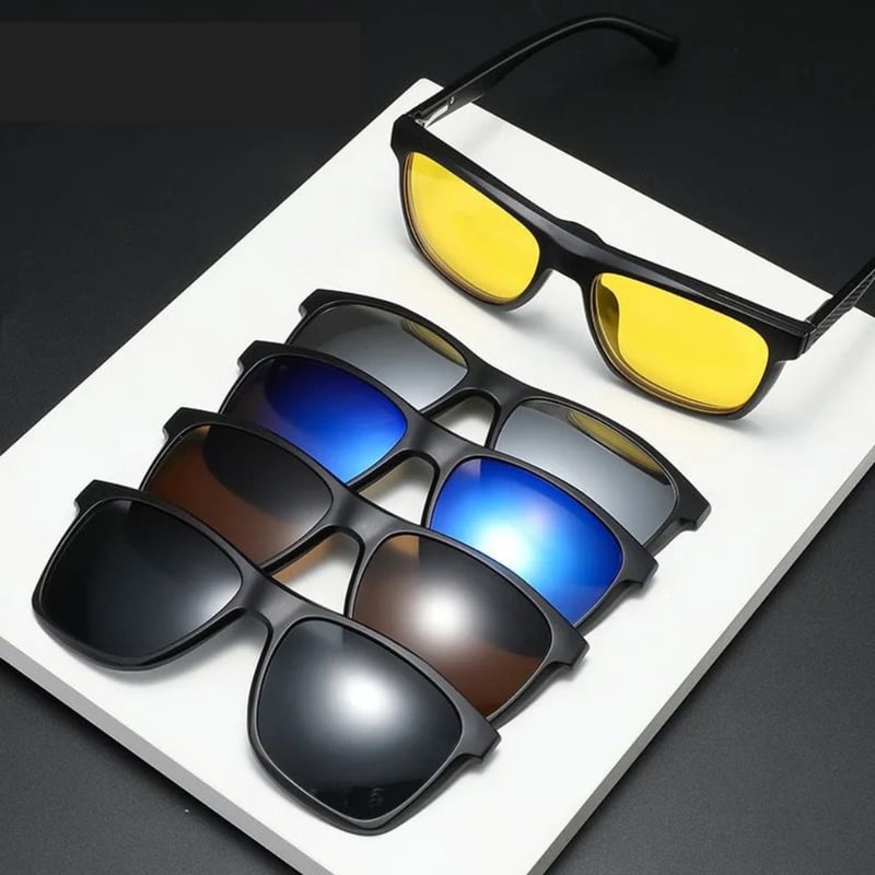 GENERICO Sobre lentes opticos clip on magneticos 2315 gafas 5 en 1 falabella