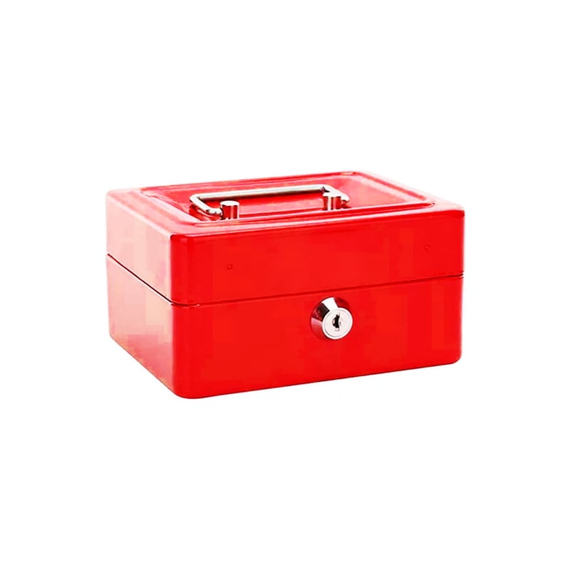 IMPORTCLICK - Caja Fuerte Metálica  Llave 15x12cm Rojo