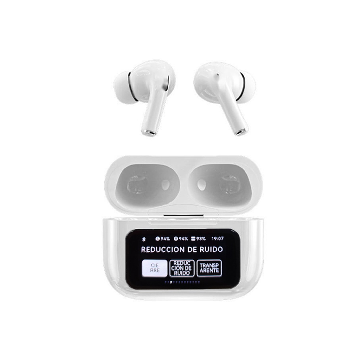 "Audífonos Airpod TWS con cancelación de ruido pantalla táctil"