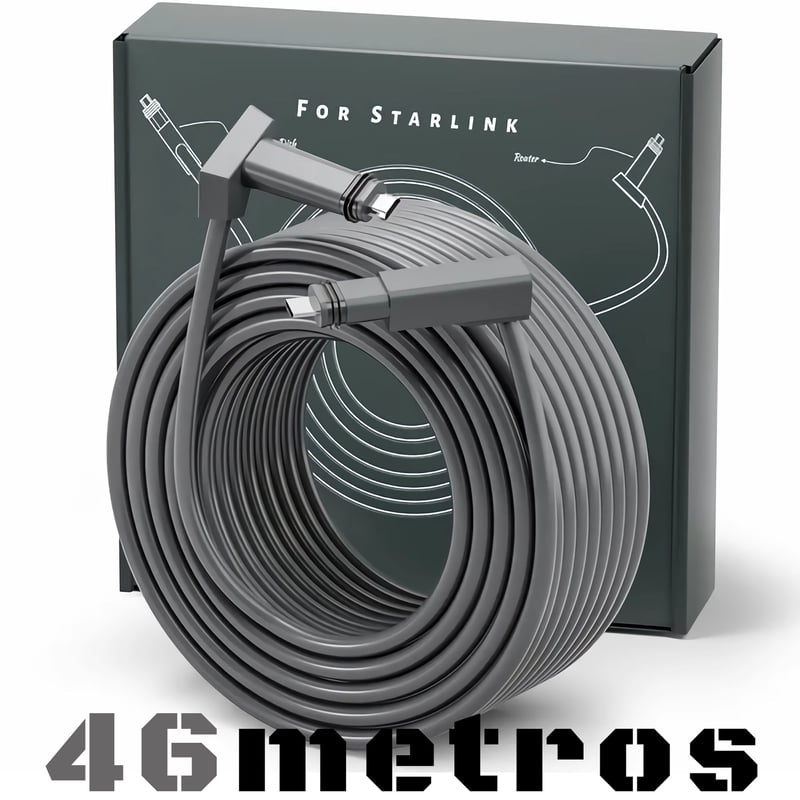 OEM - Cable Starlink 46 metros - Nuevo y Resistente Alta Velocidad