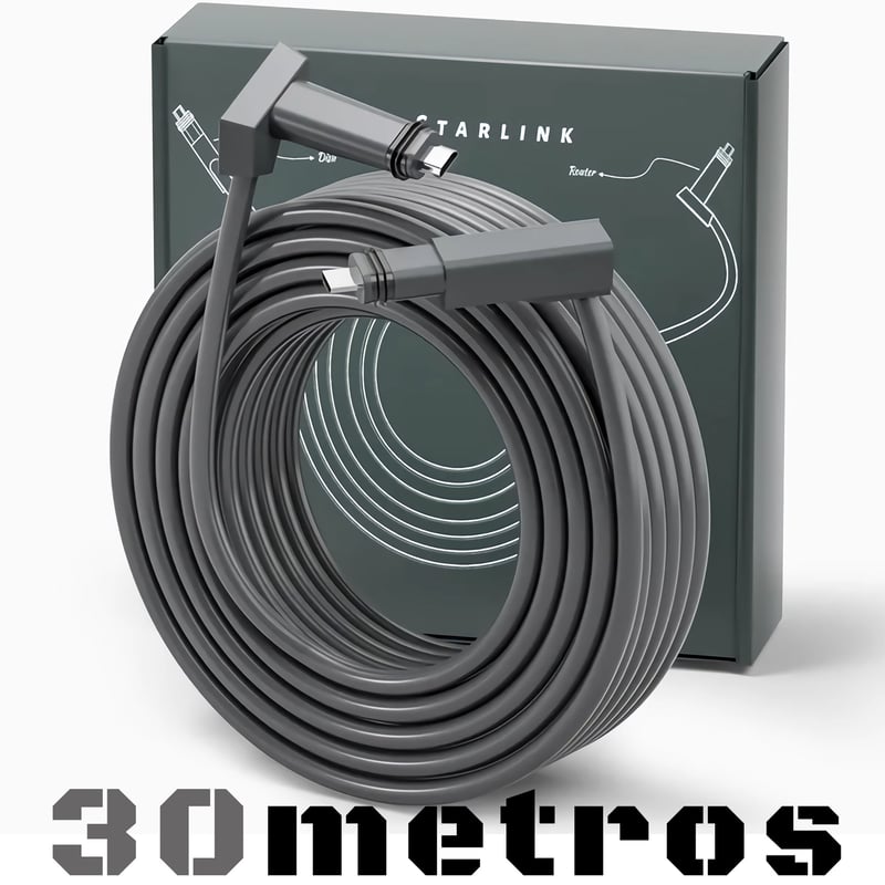 OEM - Cable Starlink 30 metros - Nuevo y Resistente Alta Velocidad