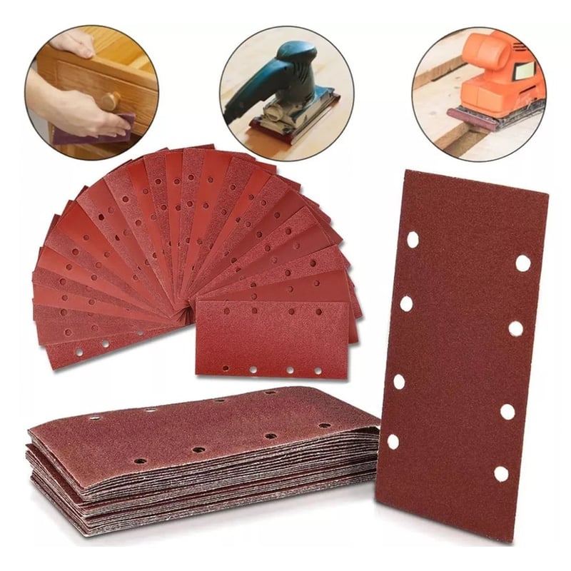 50 Lijas Rectangular Velcro 93x190mm 8 Orificio Madera | Sodimac ...