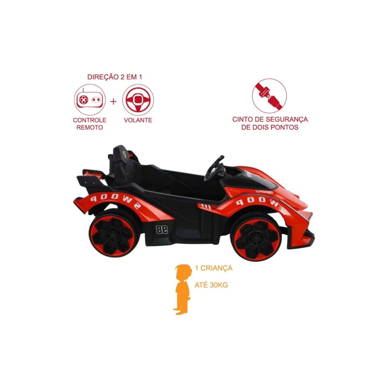 Auto Montable Electrico Juguete Ninos Rojo