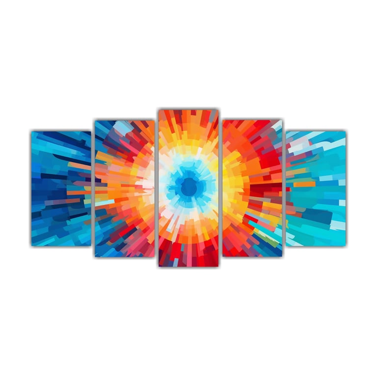 GENERICO Cinco Cuadros Movimiento Unica Para Decoración Diseña Un