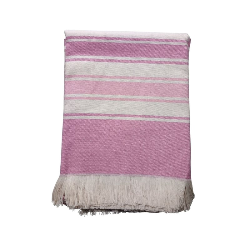 TEKA - Manta Vicenza 230gm² color Rosa con Blanco