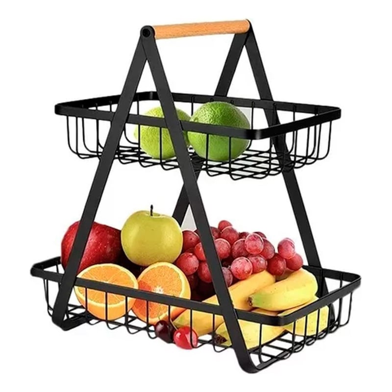 Rack Organizador Multiuso Y Decorativo 2 Niveles Negro | Sodimac ...