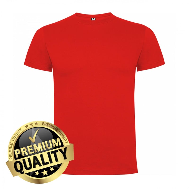 GENERICO Polera De Algodón Unisex Manga Corta Dogo Premium - Rojo