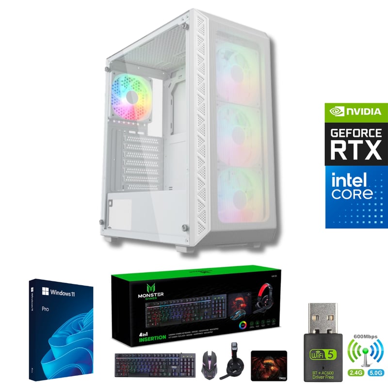 INTEL - Pc Gamer Intel Core i5-12400F - 16GB RAM - RTX 4060 - 1TB - Wifi - WHISPER-W