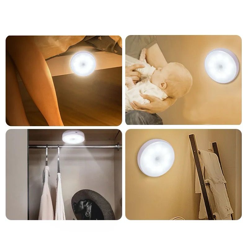 Lámpara Con Sensor De Movimiento, Luz Nocturna LED Inalambrica Con Pilas St