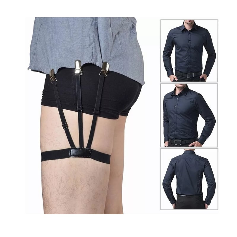 Suspensor Sujetador De Camisa Hombre Tirantes