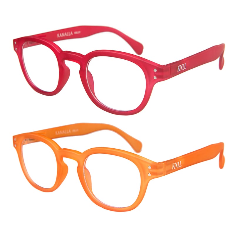 KANALLA Pack 2 Lentes de Lectura Filtro Luz Azul y UV mod Folie Rojo Naranjo 15 falabella