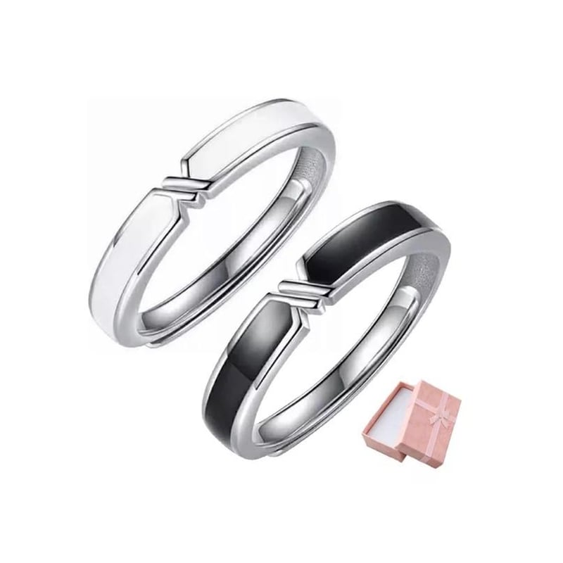 GENERICO Anillos Compromiso Promesa Ajustables falabella
