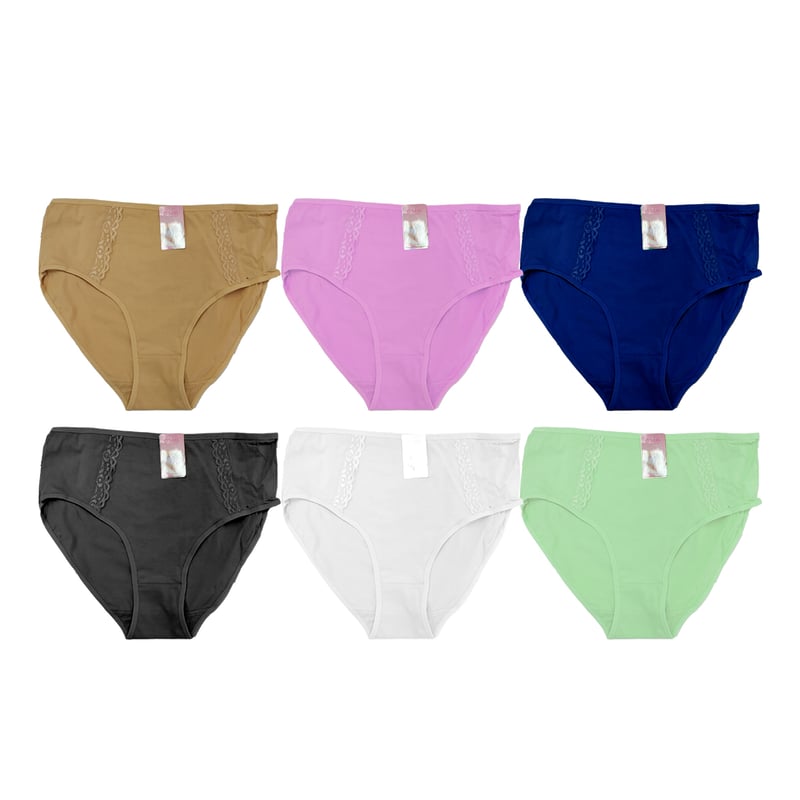 CALZON DE MUJER CON ENCAJE XL XXL 3 UNID