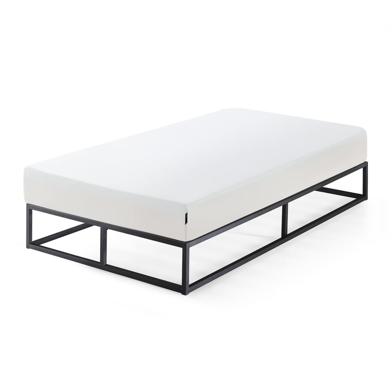 Zinus Elias Cama Estructura De Cama Zinus Justin - 80x190cm, Altura 36cm, Metal Negro - Con Espacio De Almacenamiento Inferior Justin Negro Fácil Montaje