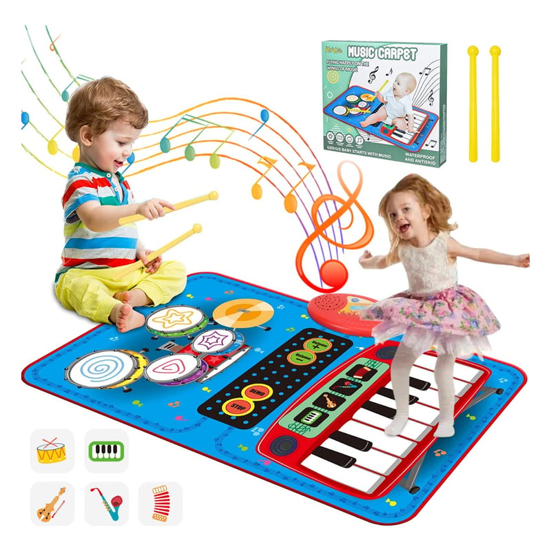 Alfombra Musical De Piano Con Luces Y Volumen Ajustable – Juguete Educativo Para Niños De 1 A 5 Años (110x36 Cm)