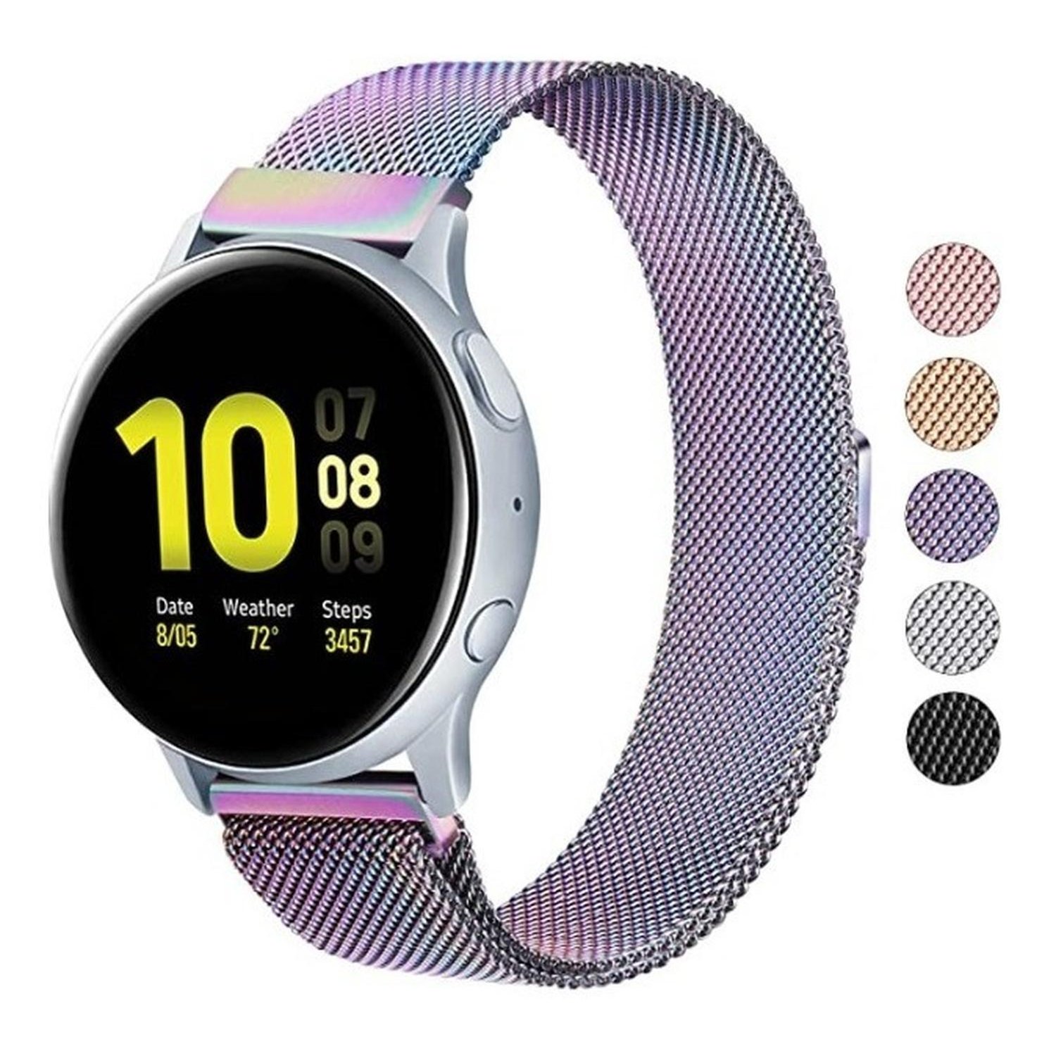 GENERICO Correa Metalica Amazfit Gts huawei Gt2 galaxy Watch 3 20mm Multicolor falabella