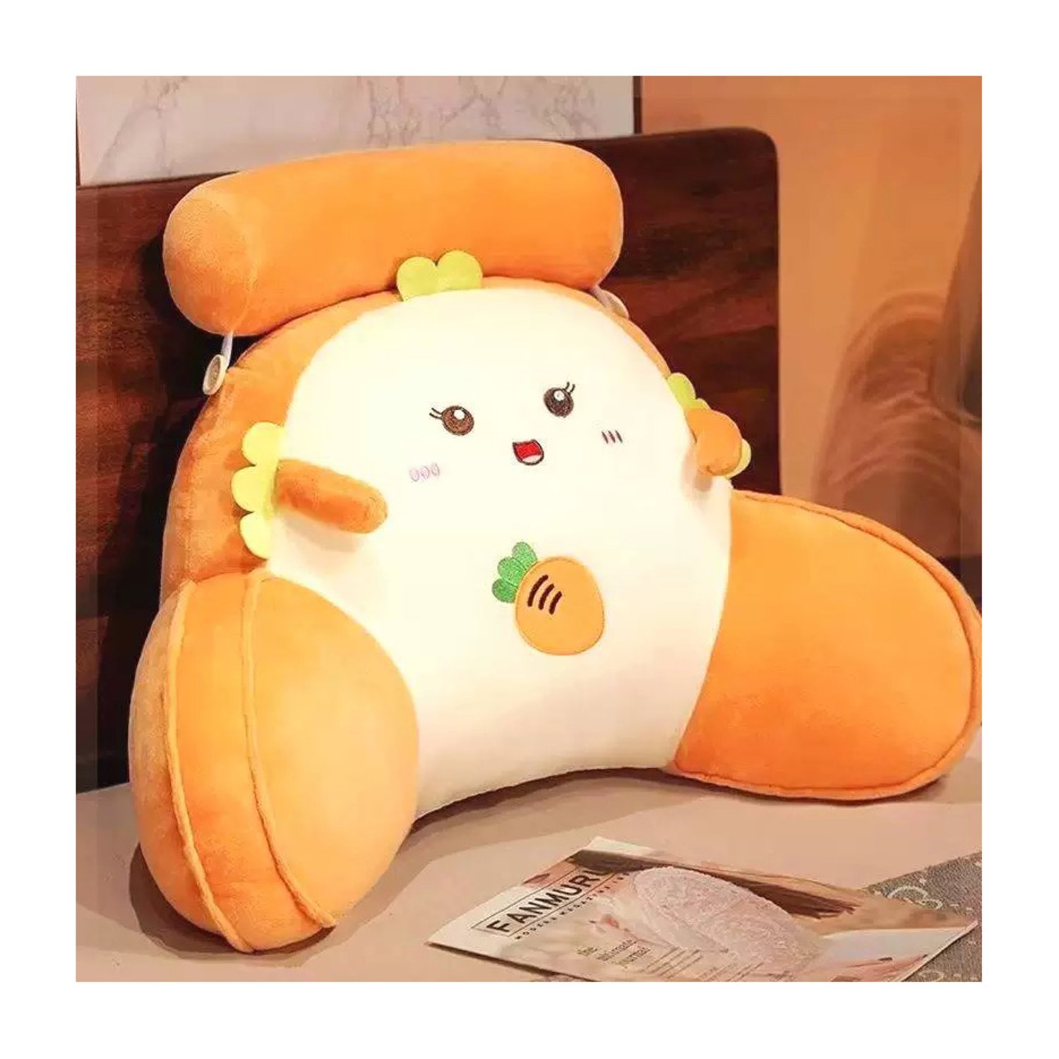 Almohada Para Respaldo De Cama Cojin Para Sofa Con Brazos Zanahoria Sodimac Chile