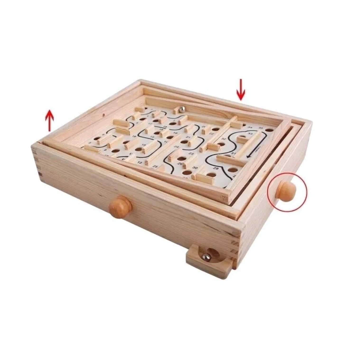 Juego de Mesa de Laberinto Grande de Madera 27cm Para Ninos Sodimac Chile