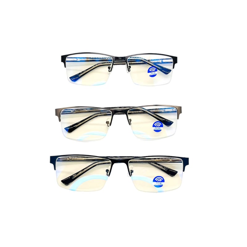 LENTES FILTRO AZUL METALICO PARA HOMBRES DESCANSO FILTRO AZUL