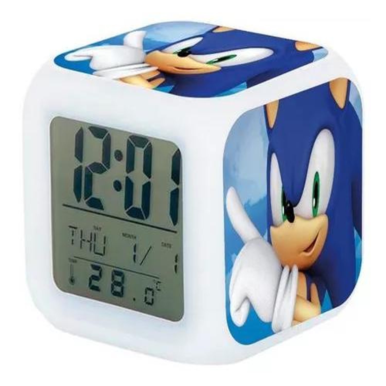 GENERICO Reloj Despertador Sonic con Luz LED Multifuncional y Design Moderno falabella